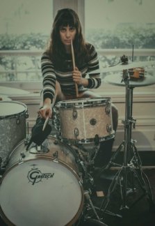 Gems playing drums