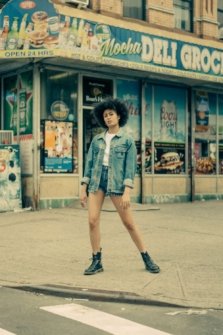 Katherine Harrington denim jacket Kat