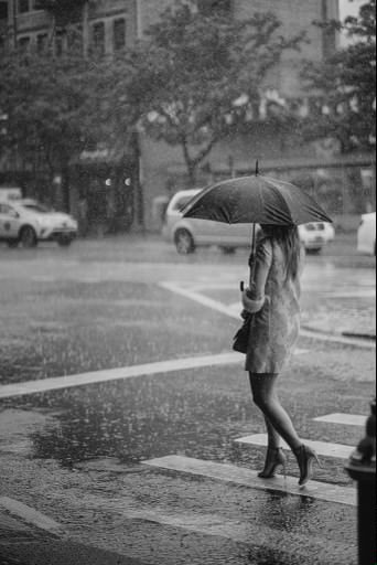 Kelsey Elliott in the rain rainstorm rain storm downpour